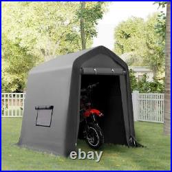 PEAKTOP OUTDOOR Heavy Duty Carport Storage Shed Garage Car Shelter Canopy 6x8FT