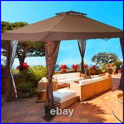 PHI VILLA 13x13ft Pop-up Canopy Gazebo Awning Outdoor Tent for Patio Party