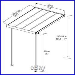Palram Sierra 8 x 8 ft. Patio/Door Awning White/, White/Clear