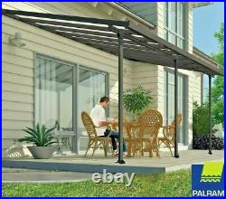 Palram patio Free Outdoor Garden Patio Cover Veranda Canopy in Grey, 3 x 5.46m