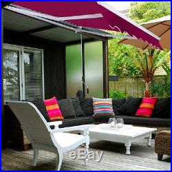 Patio 10'×8' Manual Retractable Deck Awning Sun Shade Shelter Canopy Outdoor
