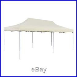 Patio 10' x 20' Cream Outdoor Foldable Pop Up Garden Canopy Party Tent Gazebo