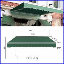 Patio Awning Canopy Manual Retractable Deck Door Outdoor Sun Shade Shelter 8'x7