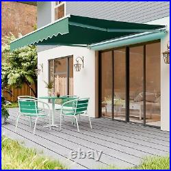 Patio Awning Canopy Manual Retractable Deck Door Outdoor Sun Shade Shelter 8'x7