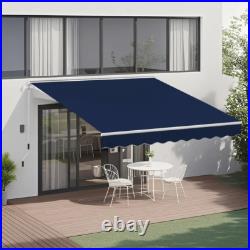 Patio Awning Manual Retractable Outdoor Sun shade Canopy Deck Shelter 3 SIZE