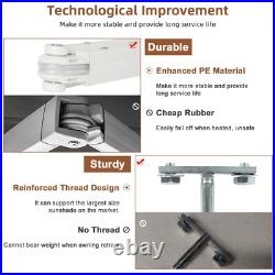 Patio Awning Manual Retractable Outdoor Sun shade Canopy Deck Shelter 3 SIZE