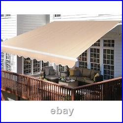 Patio Awning Manual Retractable Outdoor Sun shade Shelter Window Deck Canopy