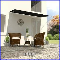 Patio Awning Manual Retractable Sun Shade Awning Outdoor Canopy Shelter