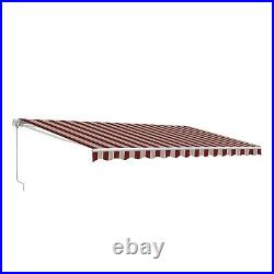 Patio Awning Manual Retractable Sun Shade Awning Outdoor Deck Canopy Shelter