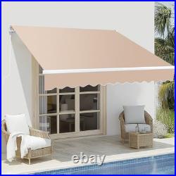Patio Awning Retractable 10'x8' Awning Sunshade Shelter with Crank Handle Patio Awning Retractable 10'x8' Awning Sunshade Shelter with Crank Handle