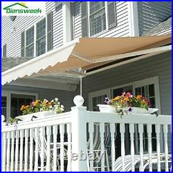 Patio Awning Retractable 12'x10' Fully Assembled Manual Commercial Grade Quality