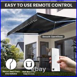 Patio Awning Retractable 20x10 Electric Sun Shade Canopy Outdoor Deck Shelter Gr