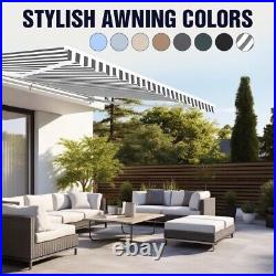 Patio Awning Retractable 20x10 Electric Sun Shade Canopy Outdoor Deck Shelter Gr