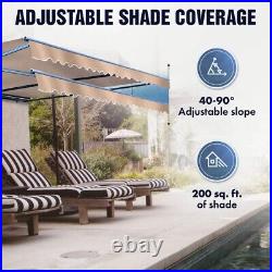 Patio Awning Retractable 20x10 Electric Sun Shade Canopy Outdoor Deck Shelter Gr