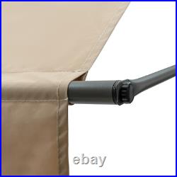 Patio Awning Retractable Awning Sunshade Shelter 6.5-10ft Height Adjustable