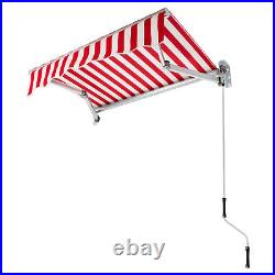 Patio Awning Retractable Awning Sunshade Shelter withCrank Handle 59 x 39