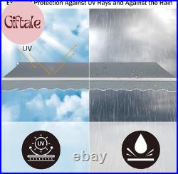 Patio Awning Retractable Replacement Canvas, Patio Awning for Patio, Balcony, With