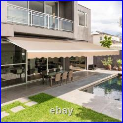 Patio Awning Retractable Sun Shade Awning Cover Outdoor Patio Canopy 4 SIZE