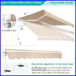 Patio Awning Retractable Sun Shade Awning Cover Outdoor Patio Canopy 4 SIZE