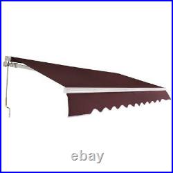 Patio Awning Retractable Sun Shade Outdoor Canopy Sun Setter with Crank Handle