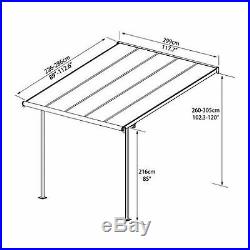 Patio Cover Awning Garden 3m X 3m Outdoor Canopy Shelter UV Protection Carport