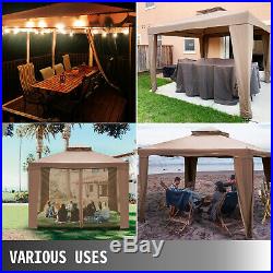 Patio Gazebo Canopy 10x10ft Outdoor 2Tier Tent Shelter Awning Steel withNetting