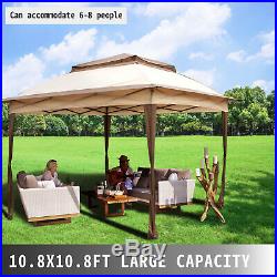 Patio Gazebo Canopy10.8x10.8ft Outdoor 2Tier Tent Shelter Awning Steel withNetting