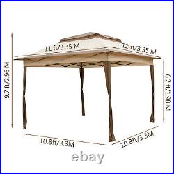 Patio Gazebo CanopyPop Up Tent 10x10ft/10x12ft/10.8x10.8ft/12x12ft Patio Gazebo