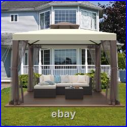 Patio Gazebo Tent Outdoor Canopy Shelter 10'x10' withMosquito Netting Shade