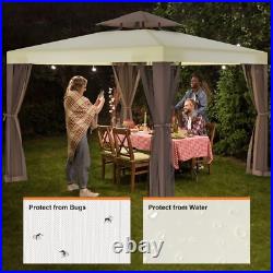 Patio Gazebo Tent Outdoor Canopy Shelter 10'x10' withMosquito Netting Shade
