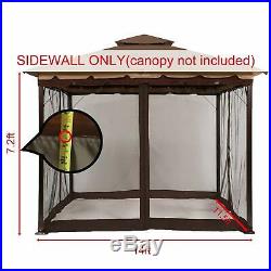 Patio Mosquito Netting Outdoor Canopy 10'x12' Straps Screen Walls Party Tent