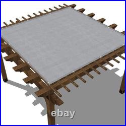 Patio Shade Pergola Cover 90% UV Block HDPE Mesh Beige WithHems Stainless Grommets