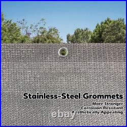 Patio Shade Pergola Cover 90% UV Block HDPE Mesh Beige WithHems Stainless Grommets