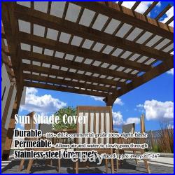 Patio Shade Pergola Cover 90% UV Block HDPE Mesh Beige WithHems Stainless Grommets