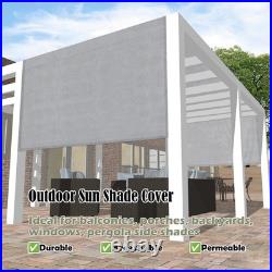 Patio Shade Pergola Cover 90% UV Block HDPE Mesh Beige WithHems Stainless Grommets