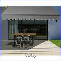 Patio Sun Shade Shelter Awning Canopy Deck Floor Outdoor UV Block Retractable 20