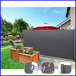 Patio Terrace Side Awning Retractable Free Standing Wall Shade Screen 160x300cm