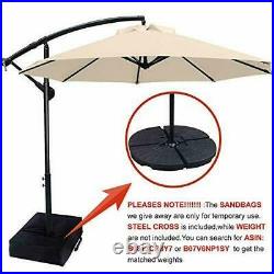 Patio Umbrellas Cantilever Umbrella Offset Hanging Umbrellas 10FT Light Beige