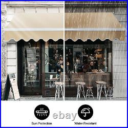Patio Window Awning Retractable Sun Shade Canopy Outdoor Wall Mounted Awning