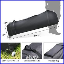 Patiojoy 5 Height Adjust Folding Tent 10x10ft Pop up Gazebowith Awning Grey