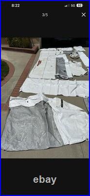 Patty O Room Water Resistant Canopy Sidewall Panels White/Gray Rectangle