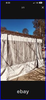 Patty O Room Water Resistant Canopy Sidewall Panels White/Gray Rectangle