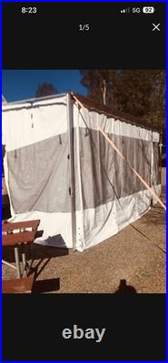 Patty O Room Water Resistant Canopy Sidewall Panels White/Gray Rectangle