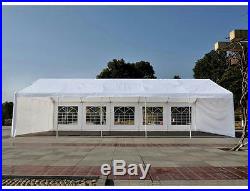 Peaktop 32'x20' Heavy Duty Carport Party Wedding Tent Canopy Gazebo White