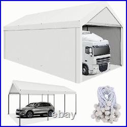 Peaktop Outdoor 10'x20' Carport Heavy Duty Garage Shed Car Shelter Canopy Shade#