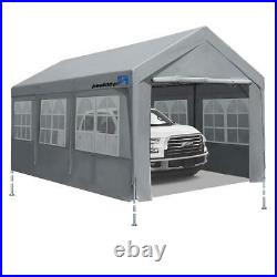 Peaktop Outdoor 10X20FT Adjustable Carport Canopy Heavy Duty Garage Storage Shed