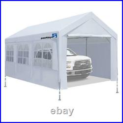 Peaktop Outdoor 10X20FT Adjustable Carport Canopy Heavy Duty Garage Storage Shed