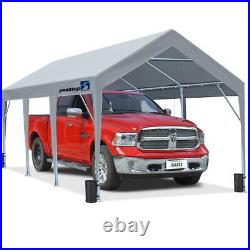 Peaktop Outdoor 10x20 Heavy Duty Carport Canopy Steel Frame Garage Car Shelter