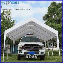 Peaktop Outdoor 12x20ft Heavy Duty Shed Canopy Carport Car Shelter Boat Cover US