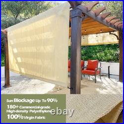 Permeable Pergola Shade Cover Replacement Canopy Cover with Rod Pockets 7 Colors